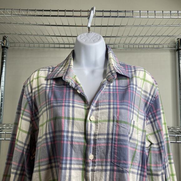 Boden Men’s Yellow Plaid Button Up Shirt Size L‎ Preppy Old Money Ivy League - Picture 7 of 11
